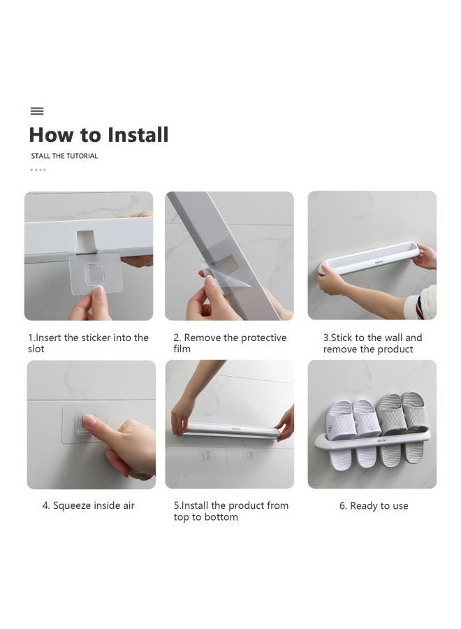 Bathroom Slipper Rack White  - Image 2