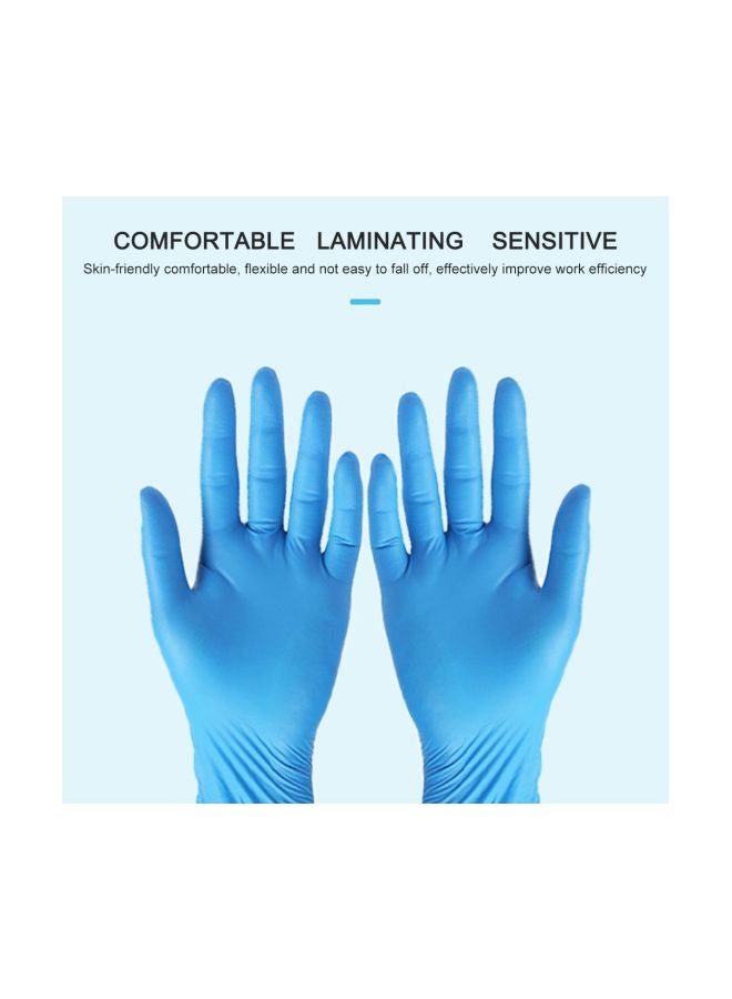 50-Piece Disposable Latex Gloves Set Blue 18cm - Image 2
