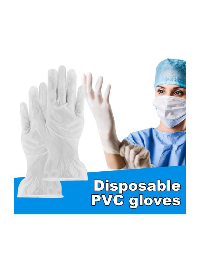 Pair Of Disposable PVC Gloves Clear 22x7x9cm - Image 3