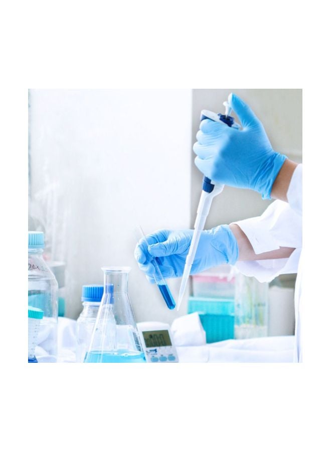 50-Piece Disposable Latex Gloves Set Blue 18cm - Image 5