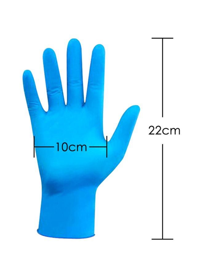 طقم قفازات من النتريل مكون من 50 قطعة أزرق 22x10سم - Image 2