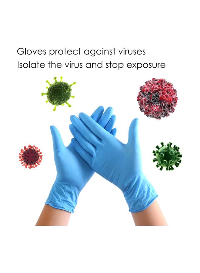 Pack Of 100 Convenient Laboratory Inspection Gloves Blue 22X10X10cm - Image 2