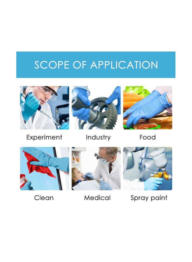 50-Pair Disposable Hand Gloves Blue - Image 5