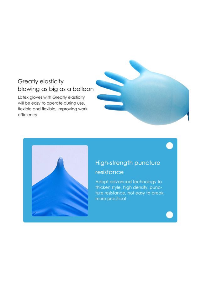 Pack Of 50 Convenient Laboratory Inspection Gloves Blue 22x5x10cm - Image 4