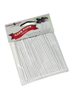 50-Piece Cake Pop Sticks White 4inch