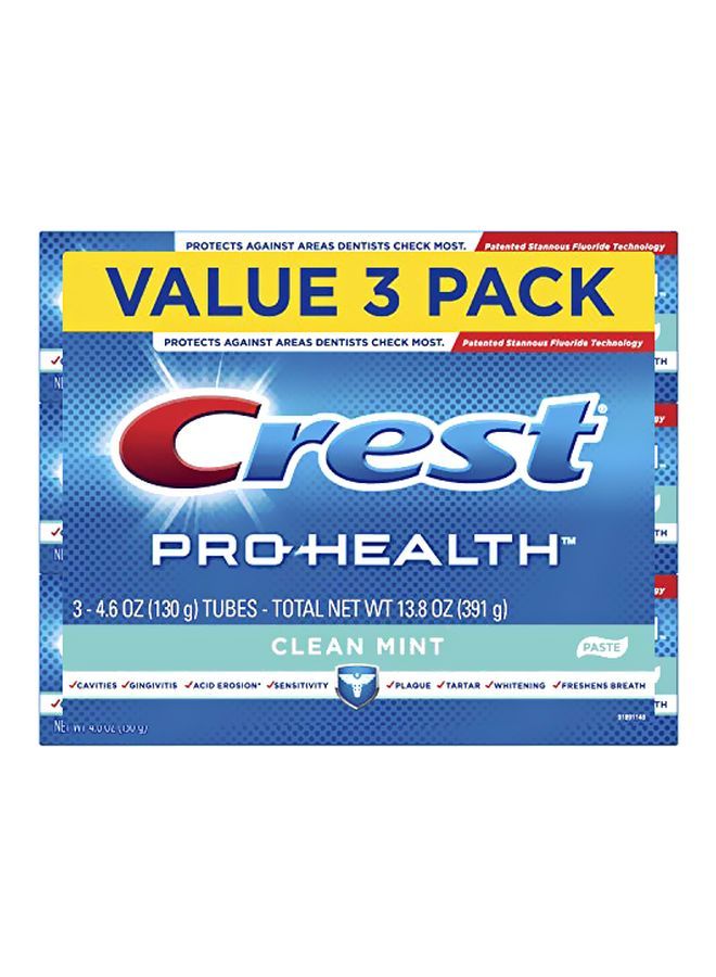 Crest Pack Of 3 Pro-Health Clean Mint Toothpaste - Image 2