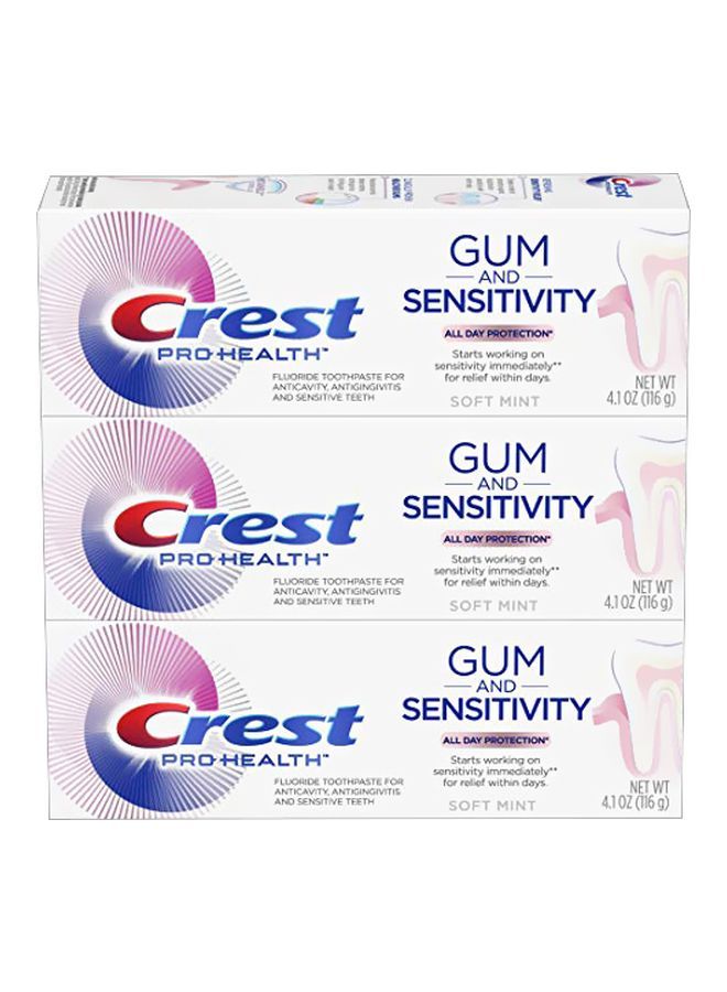 Crest Pack Of 3 Pro-Health Gum And Sensitivity Toothpaste - Soft Mint  - Image 2