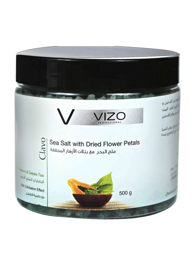 VIZO Clavo Sea Salt Papaya Bath Salt Papaya & Green Tea 500grams - Image 1