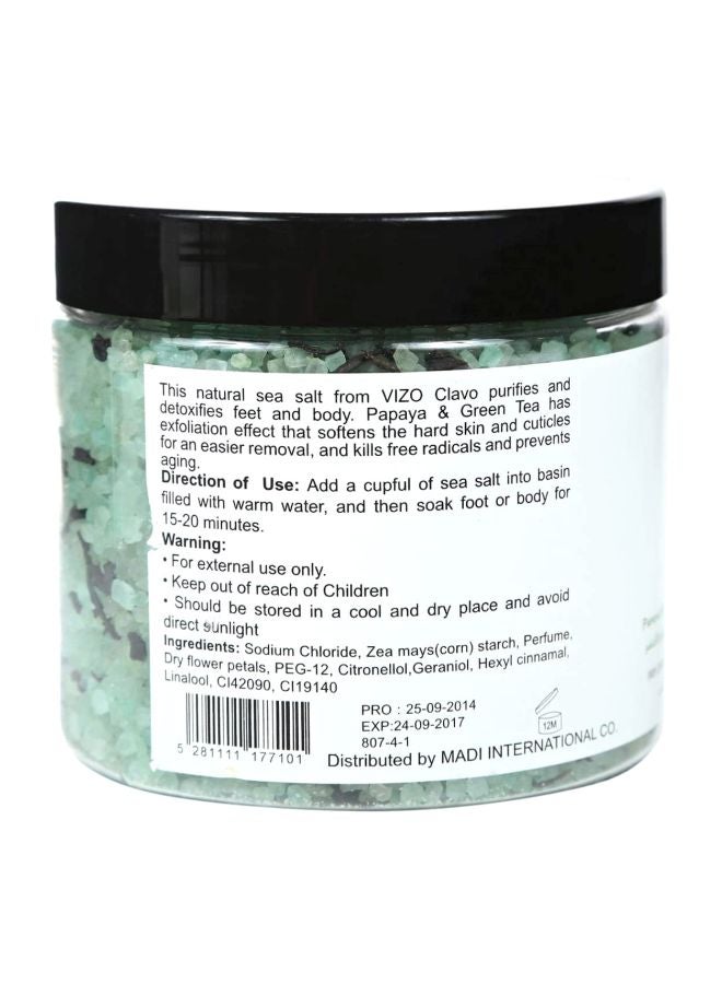 VIZO Clavo Sea Salt Papaya Bath Salt Papaya & Green Tea 500grams - Image 2