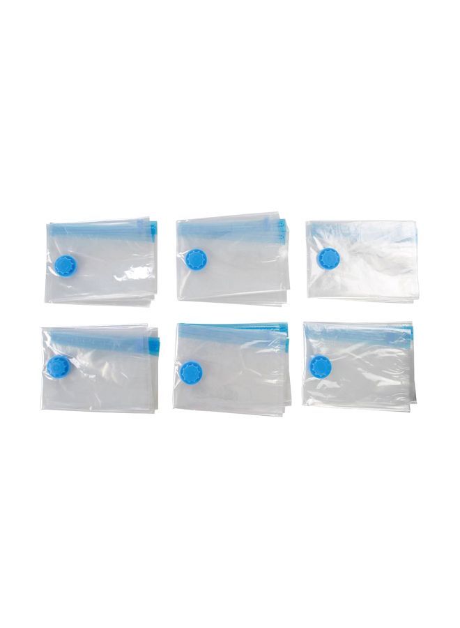 فيكس مان طقم أكياس تخزين معزولة مكون من 6 قطع شفاف/أزرق - Image 1