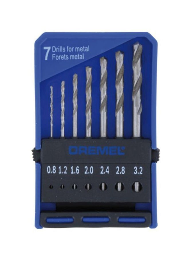 DREMEL - 7-Piece Precision Drill Bit Set Silver - Image 1