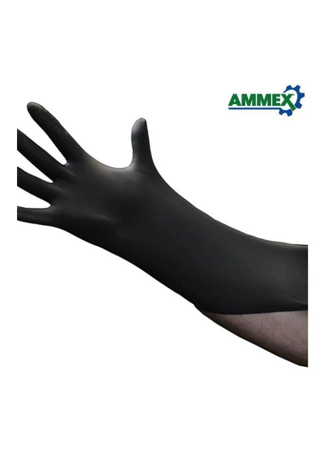 Ammex Pack Of 100 Disposable Gloves Black M - Image 5