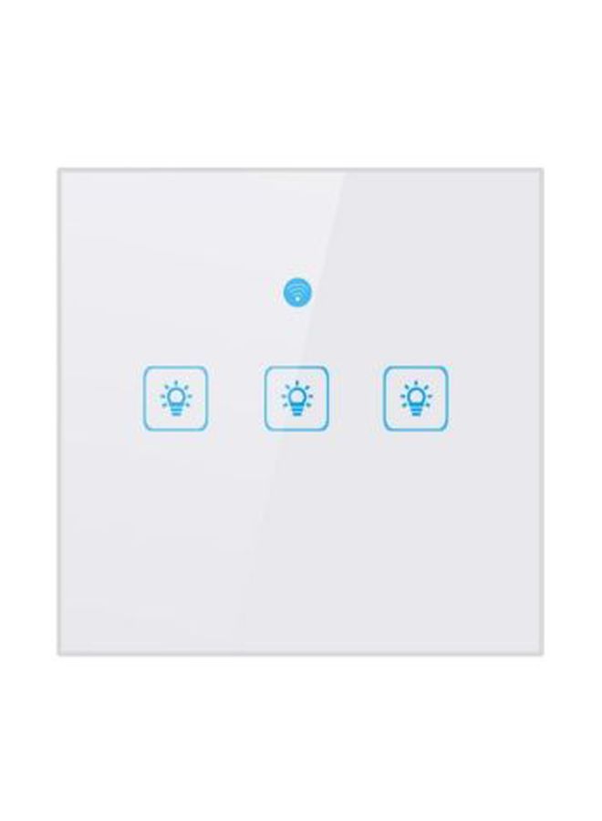 مفتاح جداري ذكي بإضاءة LED يعمل باللمس أبيض 86x32x86مم - Image 1