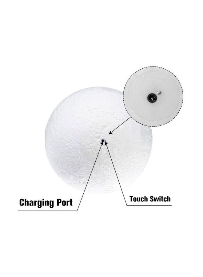 Touch Control 3D Moon Lamp White - Image 2