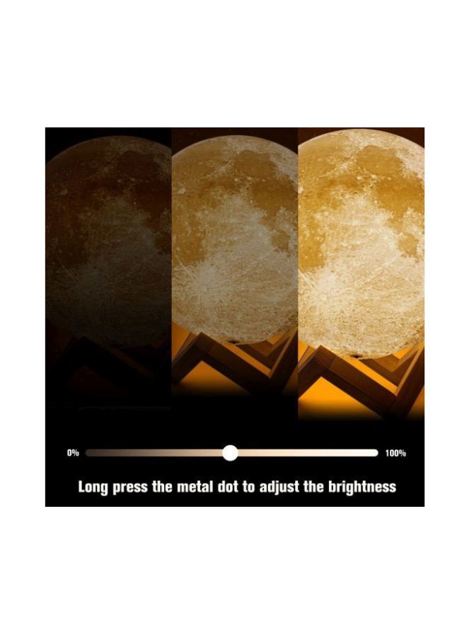 Touch Control 3D Moon Lamp White - Image 4