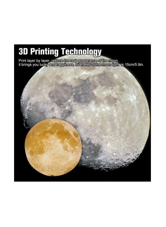 Touch Control 3D Moon Lamp White - Image 5