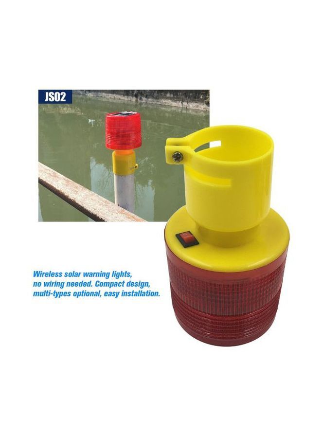 Wireless LED Solar Warning Light Red/Yellow 11cm - Image 3