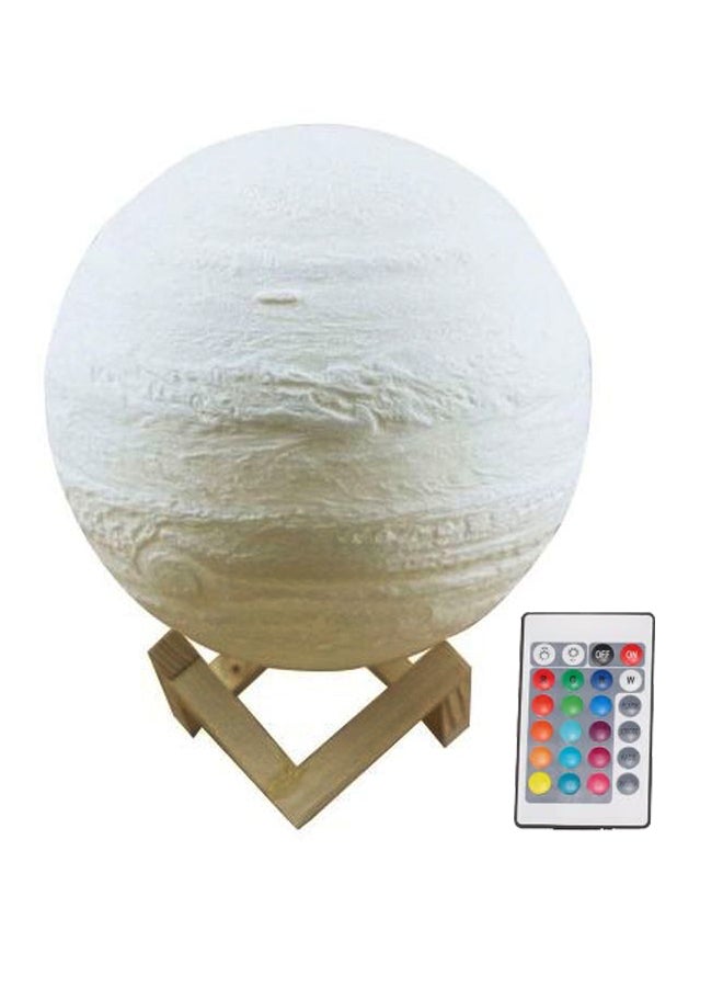 3D Moon Shaped Lamp With Remote Blue/Beige