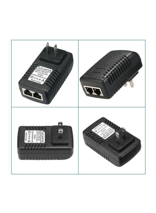 محول طاقة حاقن PoE أسود - Image 5