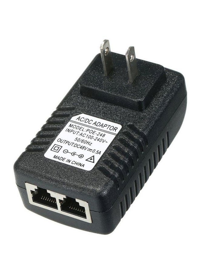 محول طاقة حاقن PoE أسود - Image 2