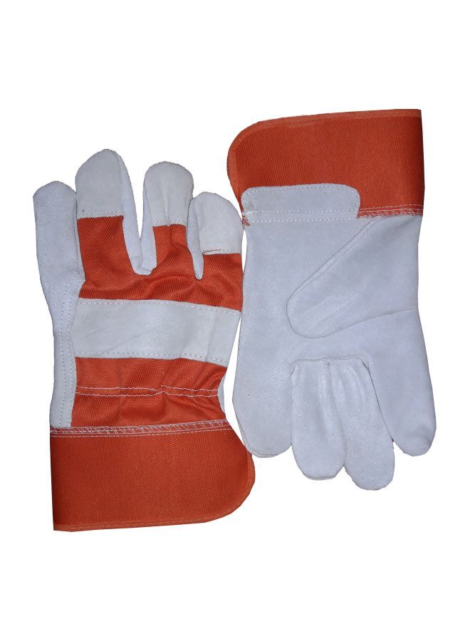 Tips & Toes - Leather Working Gloves Red/White - Image 1