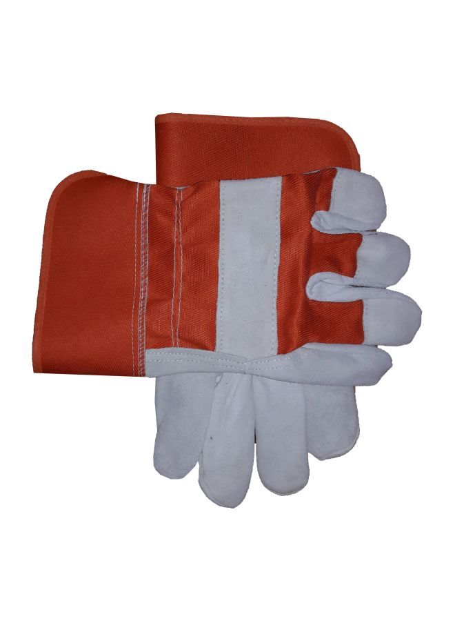 Tips & Toes - Leather Working Gloves Red/White - Image 1