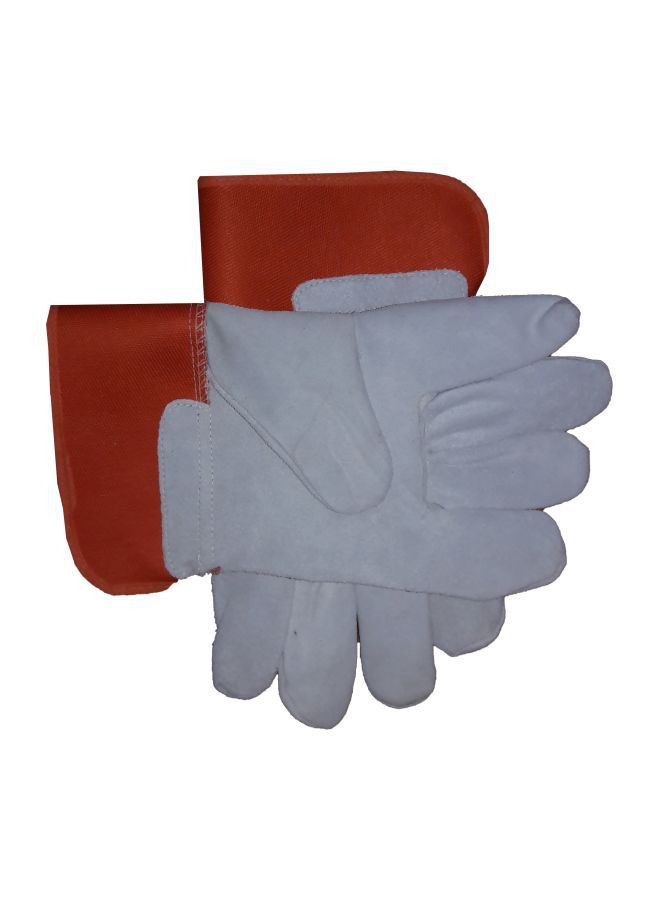 Tips & Toes - Leather Working Gloves Red/White - Image 1