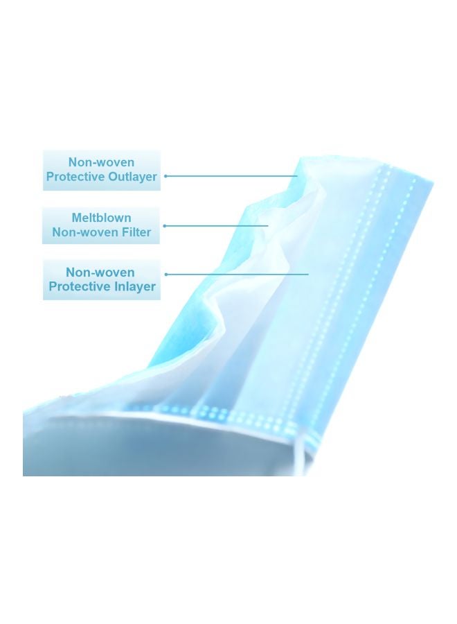 50-Piece Disposable Face Mask with Elastic Ear Loop Set