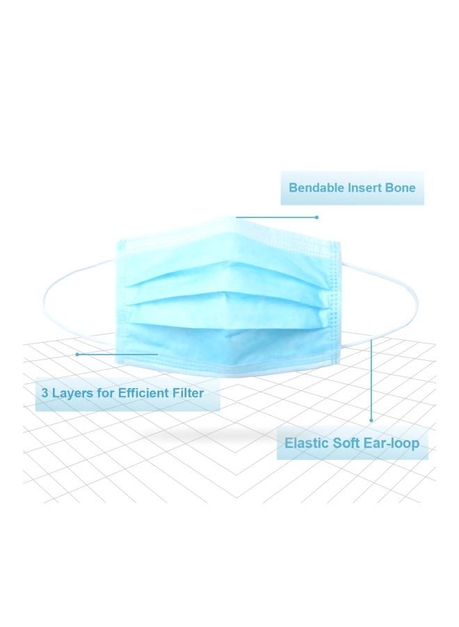 50-Piece Disposable Face Mask with Elastic Ear Loop Set