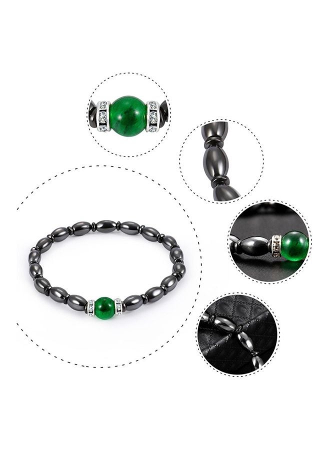 Zircon Studded Magnetic Therapy Stretchable Bracelet - Image 4