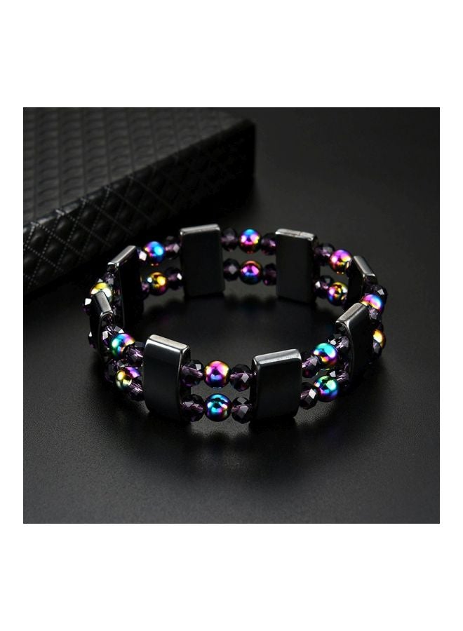 Zircon Studded Magnetic Therapy Stretchable Bracelet - Image 4