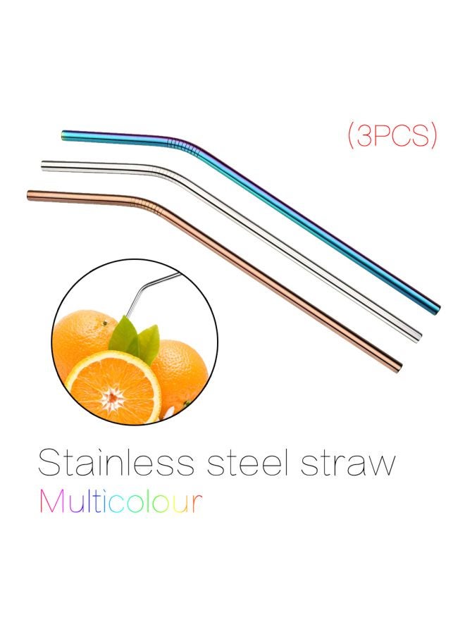 ماصات من الستانلس ستيل مكونة من 3 قطع 21.5x2.4x2.4سم - Image 3