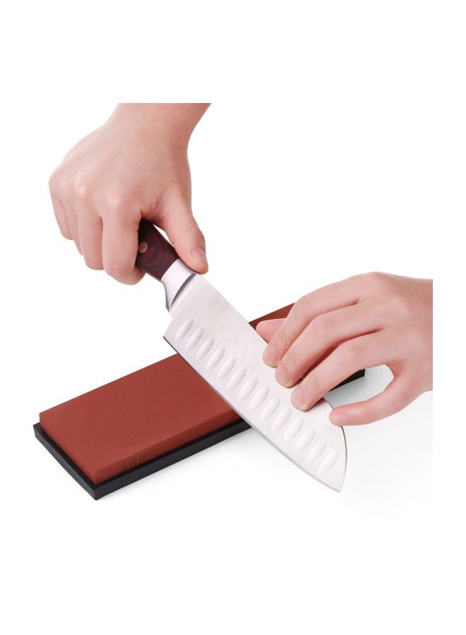 Knife Sharpening Stone With Holder Red/Black 19.00x4.80x7.80cm - Image 2