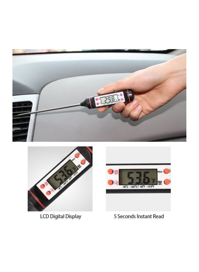 Digital Probe Thermometer Black/Silver/Red 25x10x15centimeter - Image 2