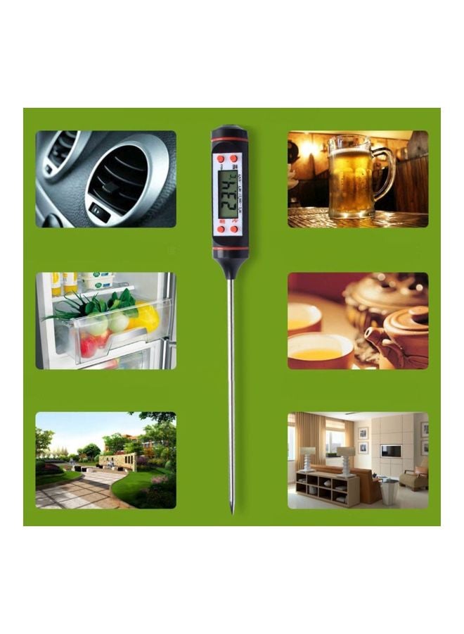 Digital Probe Thermometer Black/Silver/Red 25x10x15centimeter - Image 4