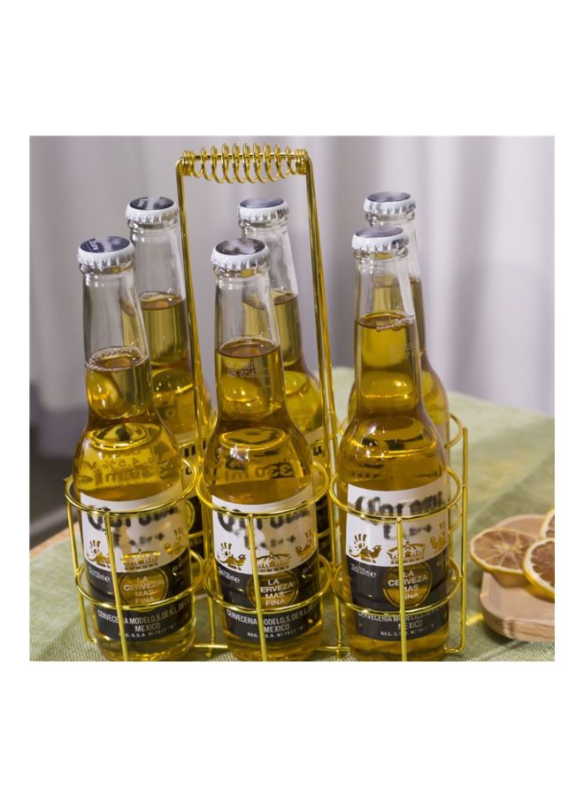 Bottle Caddy Stand Gold 32x17.2x25.5centimeter - v1585407772/N36311896A_2