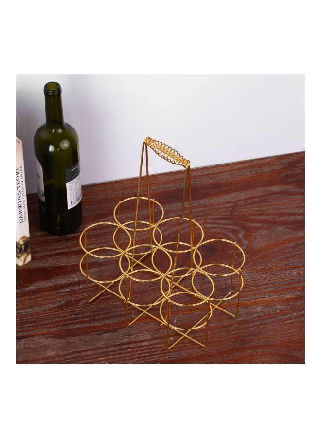 Bottle Caddy Stand Gold 32x17.2x25.5centimeter - v1585407772/N36311896A_5