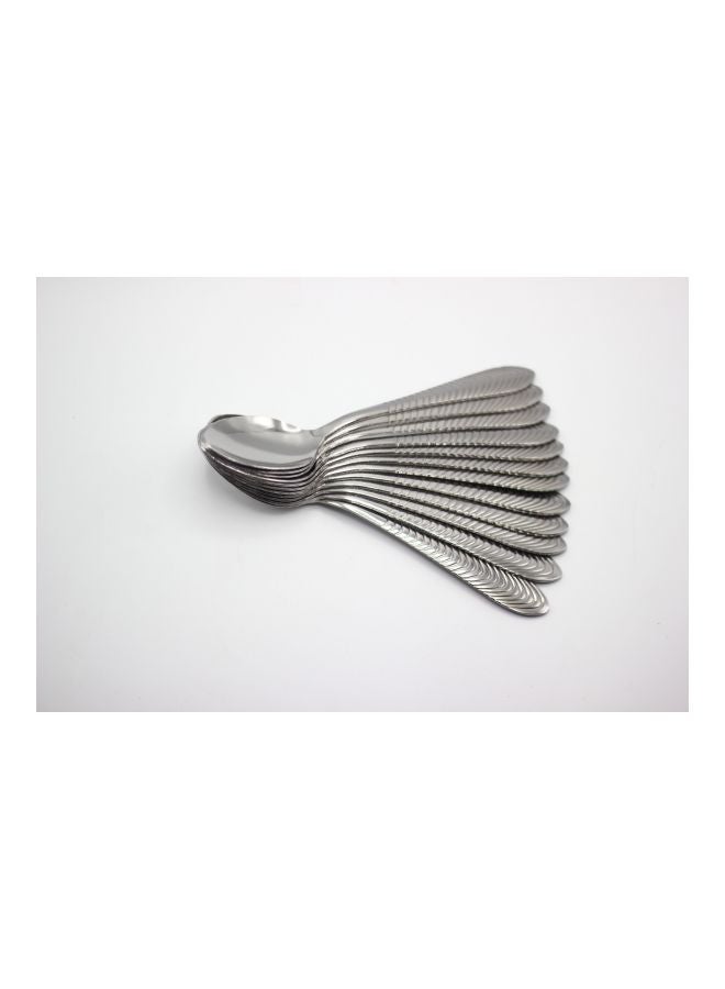 Generic Pack Of 12 Stainless Steel Dinner Spoon Set Silver 18cm  - Image 3