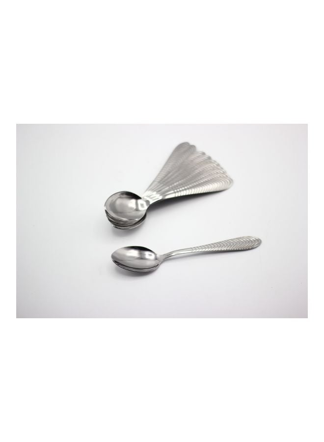 Generic Pack Of 12 Stainless Steel Dinner Spoon Set Silver 18cm  - Image 4