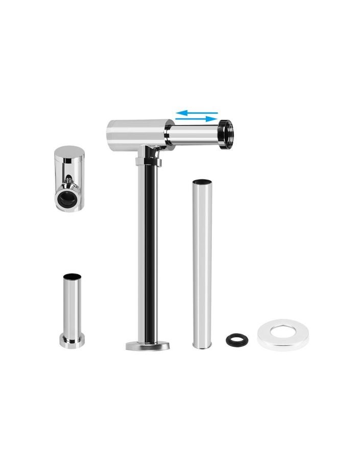 Zinc Alloy Drain Valve Silver 31.50x7.80x9.00cm - Image 5