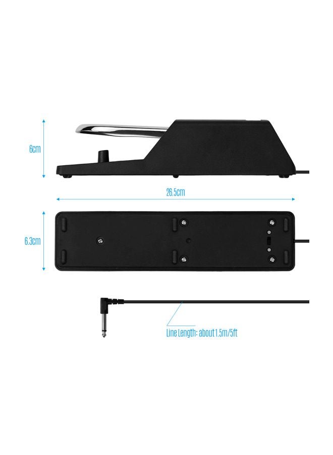 ammoon Universal Piano Sustain Pedal For Casio, Yamaha And Roland Electronic Organ Midi Keyboards - Image 5
