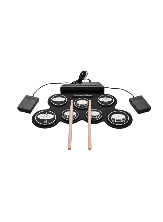 Generic 3-Piece USB Roll-Up Silicon Electronic Drum Set  - Image 1