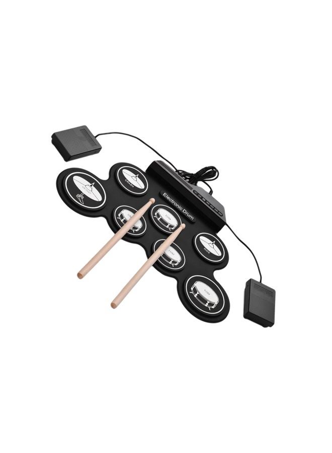 Generic 3-Piece USB Roll-Up Silicon Electronic Drum Set  - Image 2