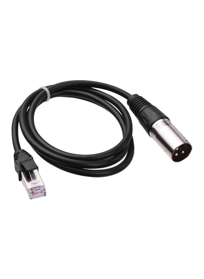 Generic RJ45 Male Network Connector To 3-Pin Mini XLR Extension Studio Cable DMX512  - Image 1