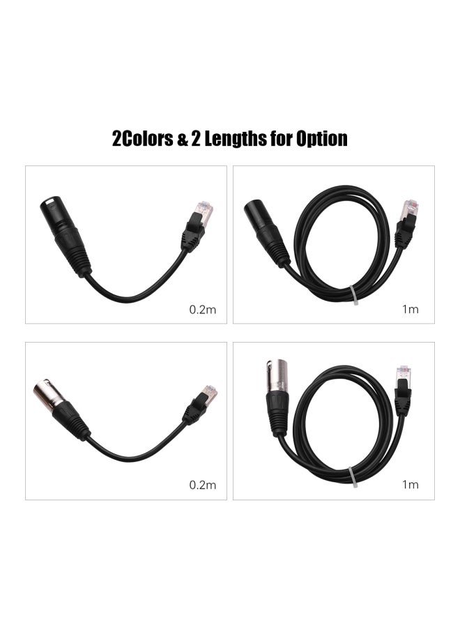 Generic RJ45 Male Network Connector To 3-Pin Mini XLR Extension Studio Cable DMX512  - Image 3