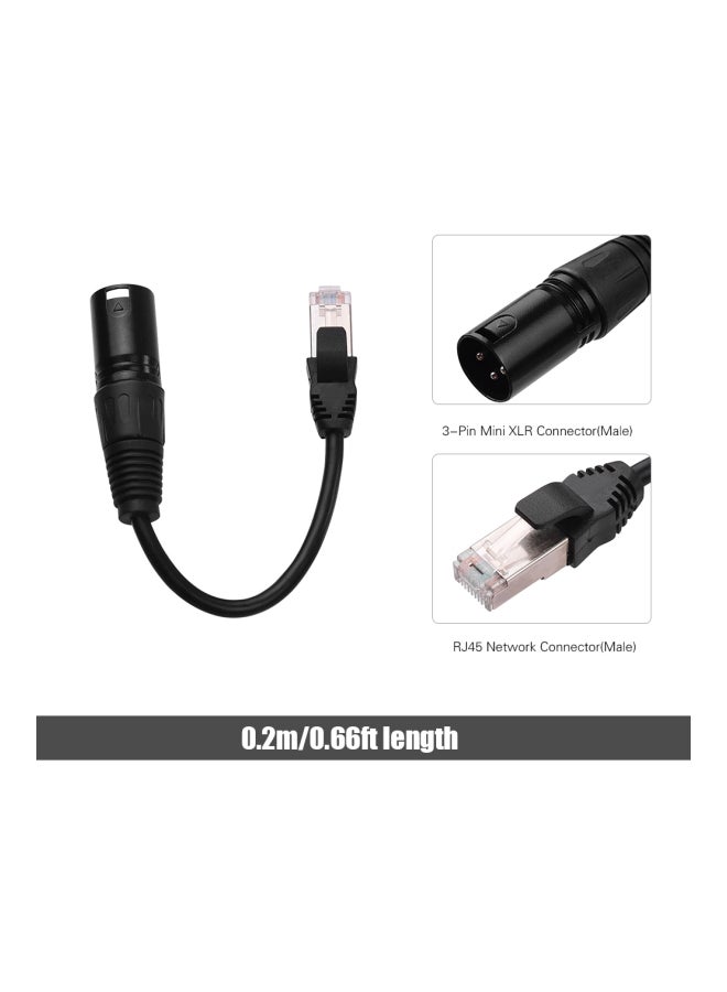 Generic RJ45 Male To 3-Pin Mini XLR Male Extension Cable  - Image 3