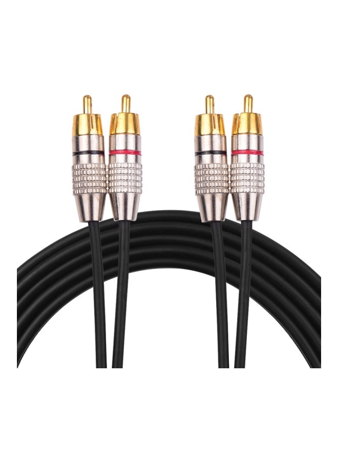 كابل صوت ستيريو 2RCA إلى 2RCA مطلي بالذهب عيار 24 قيراط - Image 2