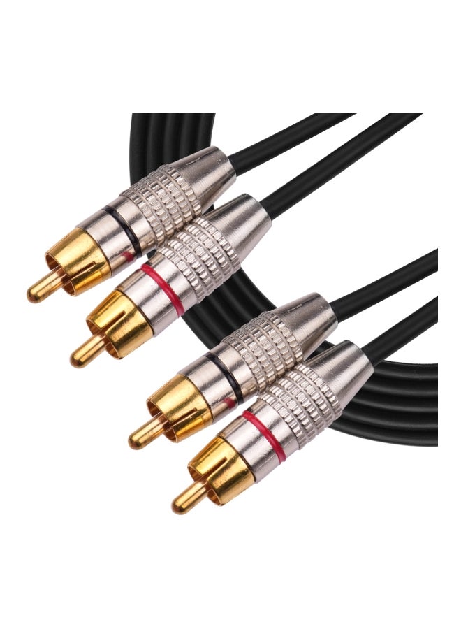 كابل صوت ستيريو 2RCA إلى 2RCA مطلي بالذهب عيار 24 قيراط - Image 5