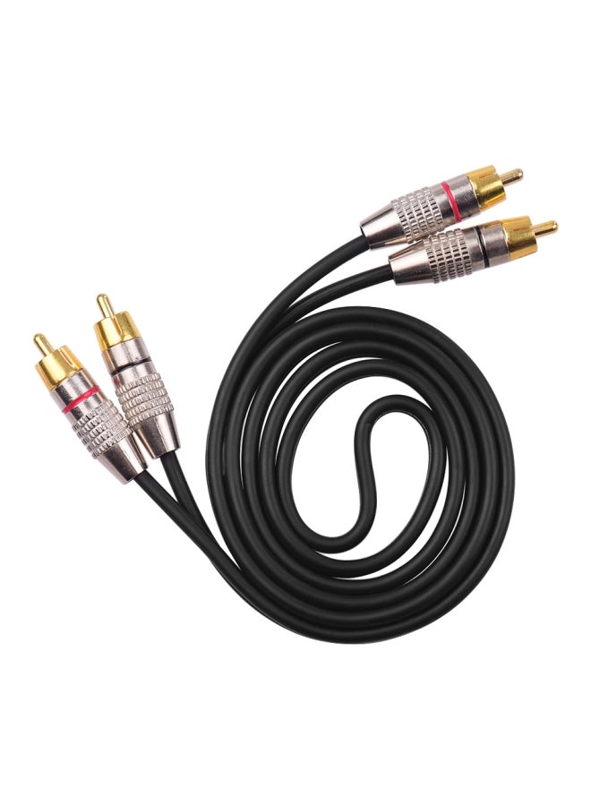 كابل صوت ستيريو 2RCA إلى 2RCA مطلي بالذهب عيار 24 قيراط - Image 3