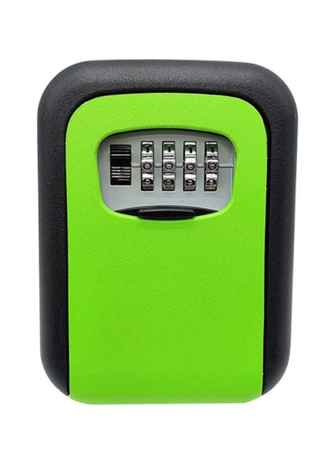 4-Digit Lock Wall Mounted Safe Green/Black 13cm 